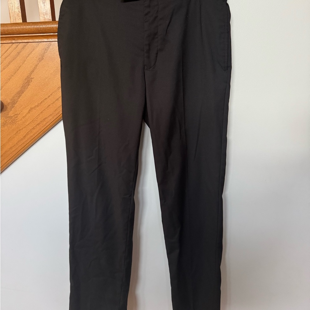 Calvin Klein Men’s Black Dress Pants with Straight-Leg Cut 31Wx30L